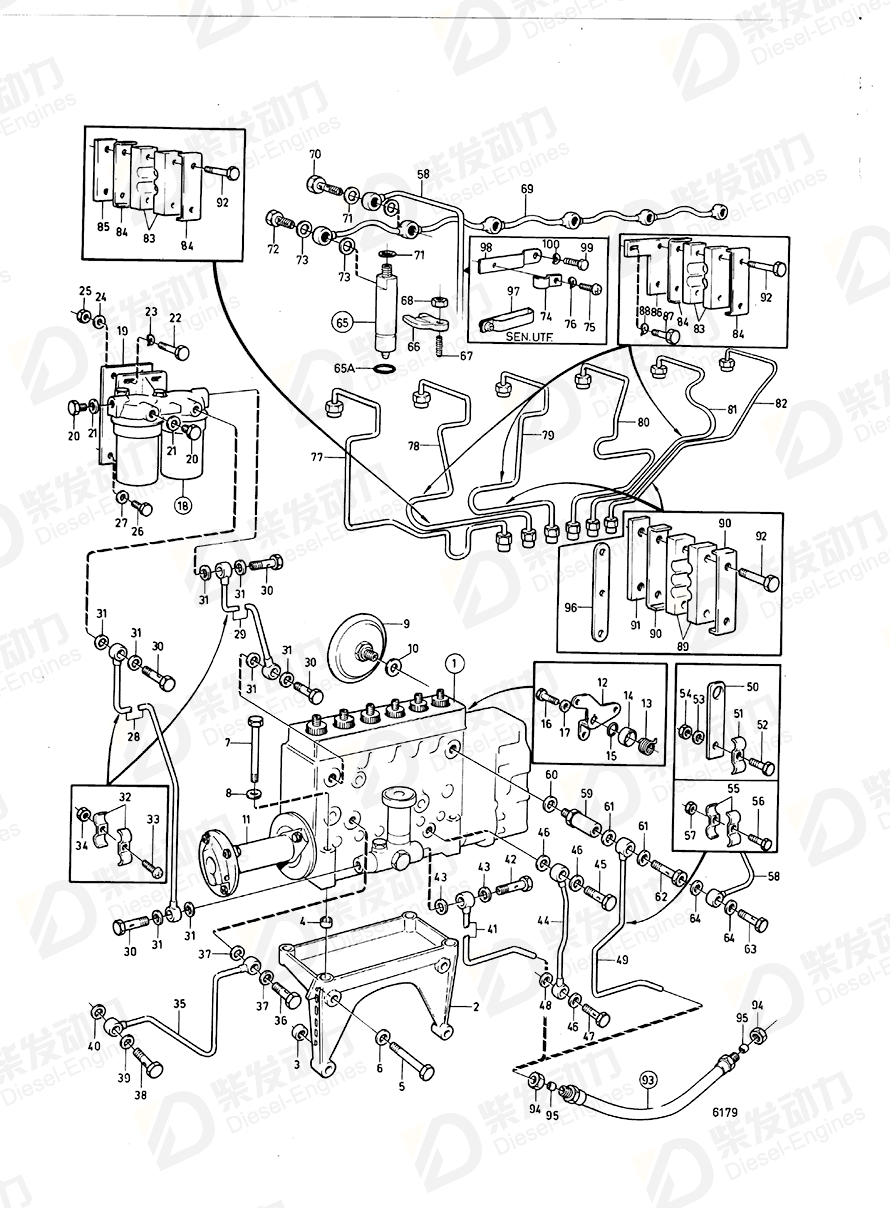 VOLVO Fuel pipe 468944 Drawing